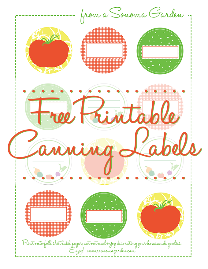 Adorable Free Canning Label Printable